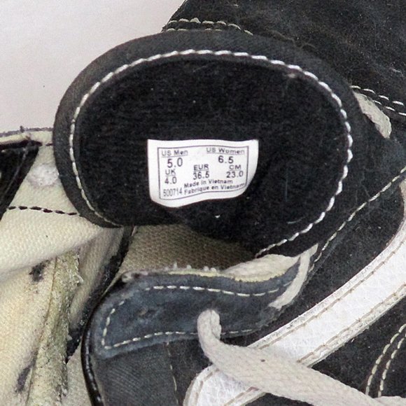 Vans Old Skool Black Canvas Unisex Athletic Sneakers Women's 6.5 Men's 5 - Picture 8 of 8